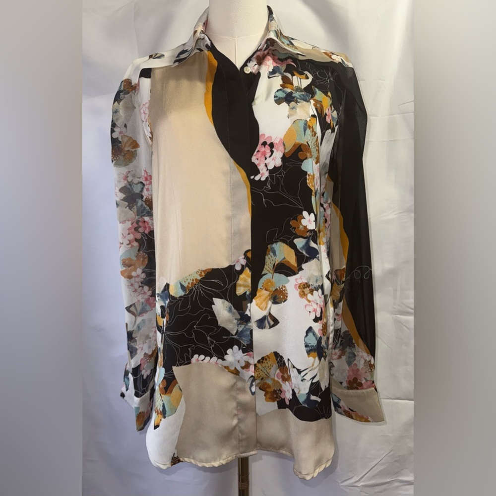 3.1 Phillip Lim 20th Anniversary Floral Button Up Blouse Designer Top